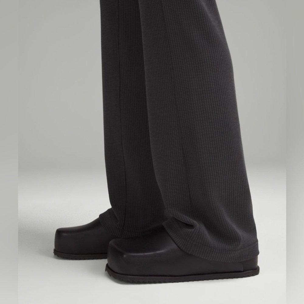 Black/Charcoal Ribbed Pants - Picture 4 of 10